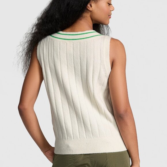 PINK x VS Collegiate Knit Sweater Vest NWT, L - Picture 3 of 3